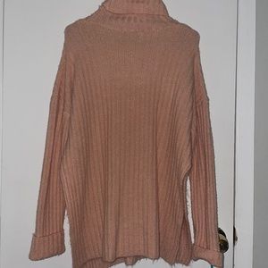Pink Turtleneck Sweater